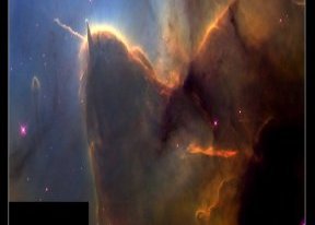 Unicorn in space. Otherwise known as the Trifid nebula, this stallar cloud is a pillar of gas and dust. Credit: NASA, HST, WFPC2, J. Hester (Arizona St. U) et al.
